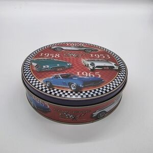 Corvette 50th Anniversary Collectible Tin Classic Car Storage Tin Vintage Decor